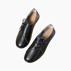 Black Slip-on, Round Toe : Comfortable Flats : Suhele - 0062SuF