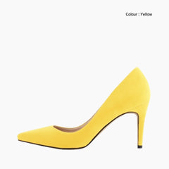 Yellow Pointed Toe, Slip-On : Wedding Heels : Piari - 0129PiF