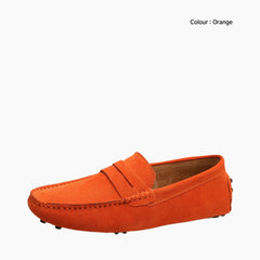 Orange Loafers, Light: Smart Casual Shoes for Men : Teja - 0175TeM