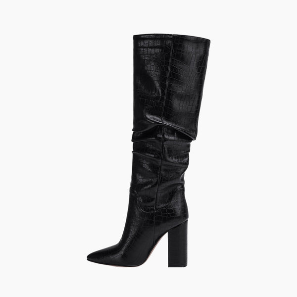 Slip-On, Pointed-Toe : Knee High Boots for Women : Goda - 0325GoF – Jhuti