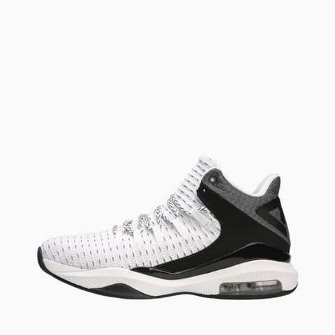 White & Black Air Cushioned, Wear Resitant Sole : Basketball Shoes for Men : Laba - 0421LaM