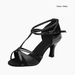 Black Anti-Slippery, Flexible : Dance heels for Women : Naach - 0475NaF