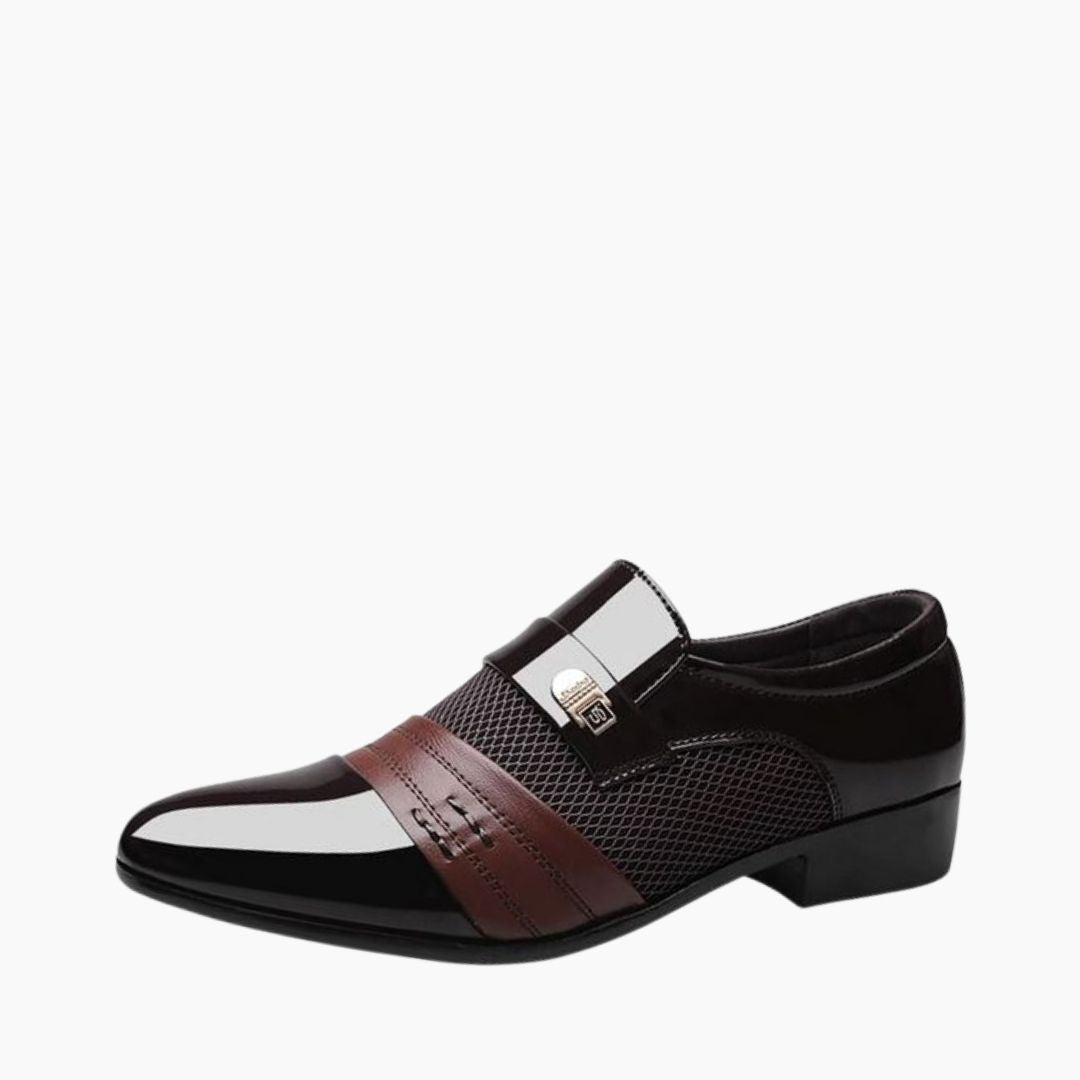 Black & Brown Pointed Toe, Anti-Slip: Men's Wedding Shoes : Viah - 0028ViM