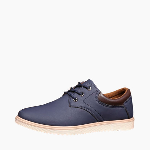 Blue Round Toe, Lace-up : Smart Casual Shoes for Men : Teja - 0030TeM
