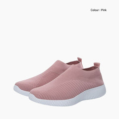 Pink Slip-on, Non-slip sole : Walking Shoes for Women : Turhia - 0037TuF