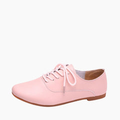 Pink Lace Up, Autumn Shoes : Oxford Shoes for Women : Purakha - 0048PuF