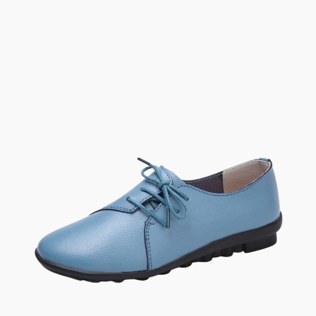 Blue Slip-on, Round Toe : Comfortable Flats : Suhele - 0062SuF