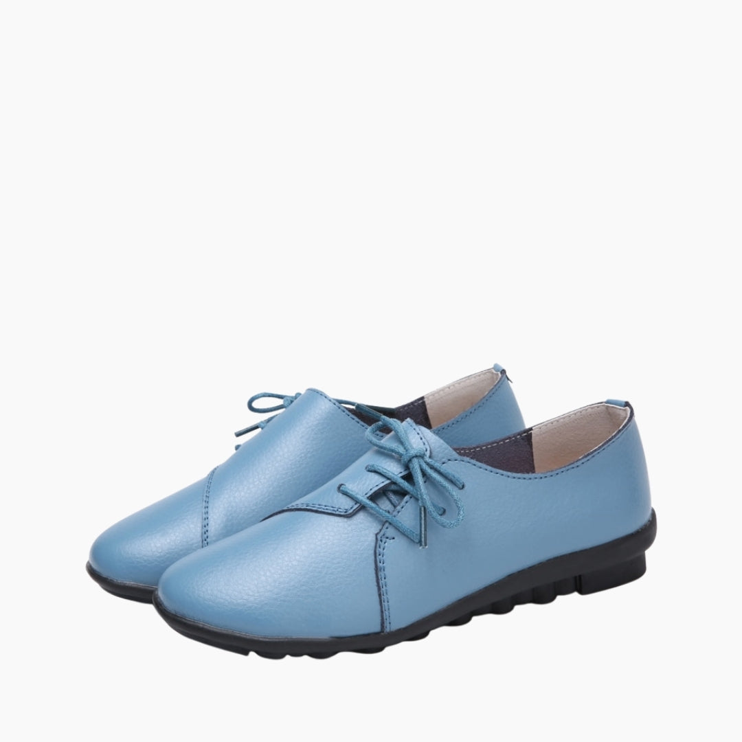 Blue Slip-on, Round Toe : Comfortable Flats : Suhele - 0062SuF