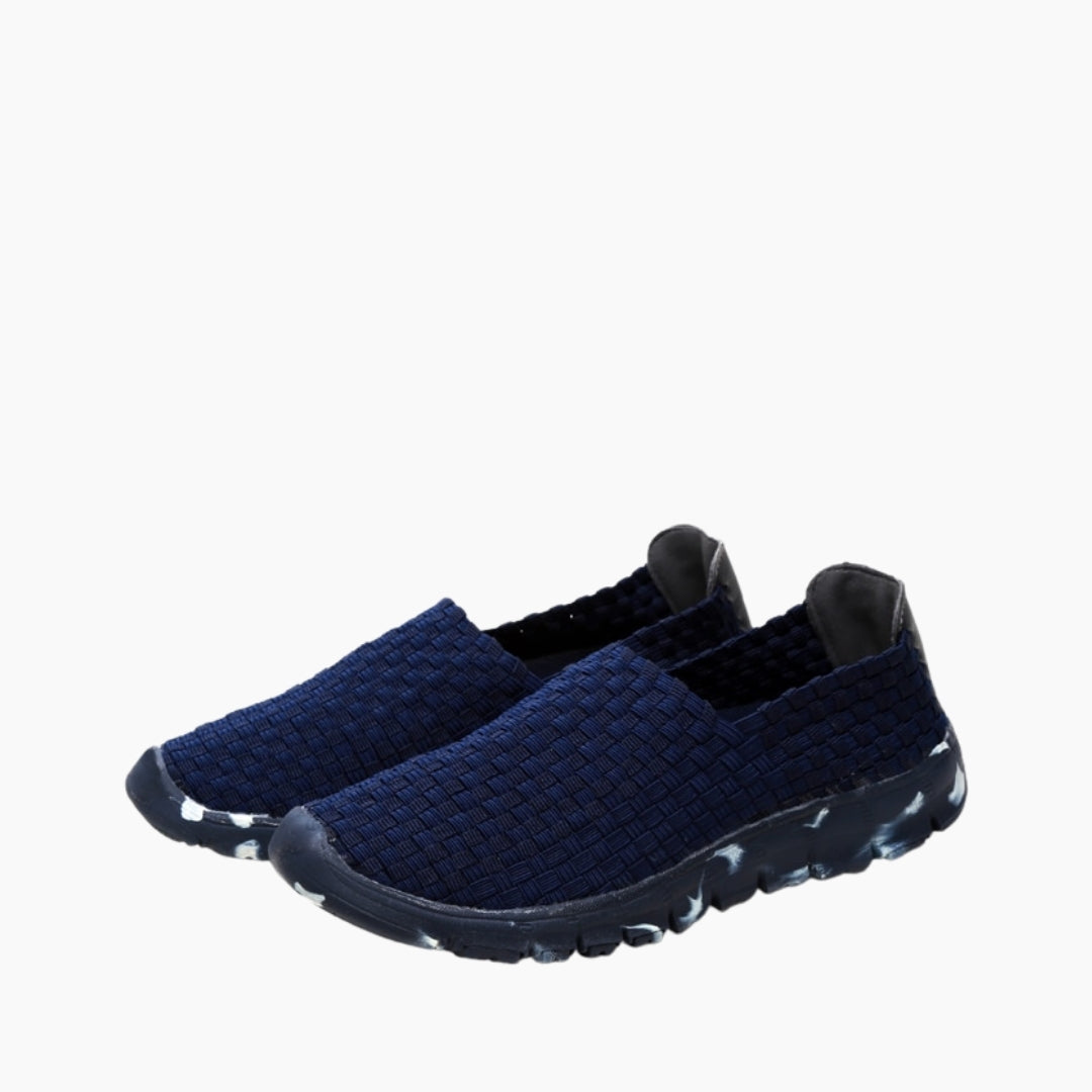 Blue Slip-On , Round Toe : Comfortable Flats : Suhele - 0067SuF