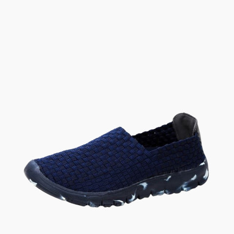 Blue Slip-On , Round Toe : Comfortable Flats : Suhele - 0067SuF