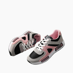 Pink Lace Up : Sneakers for Women : Javaana- 0072JaF