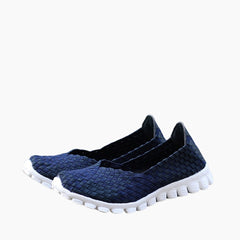 Blue Slip-on, Breathable : Comfortable Flats : Suhele - 0074SuF