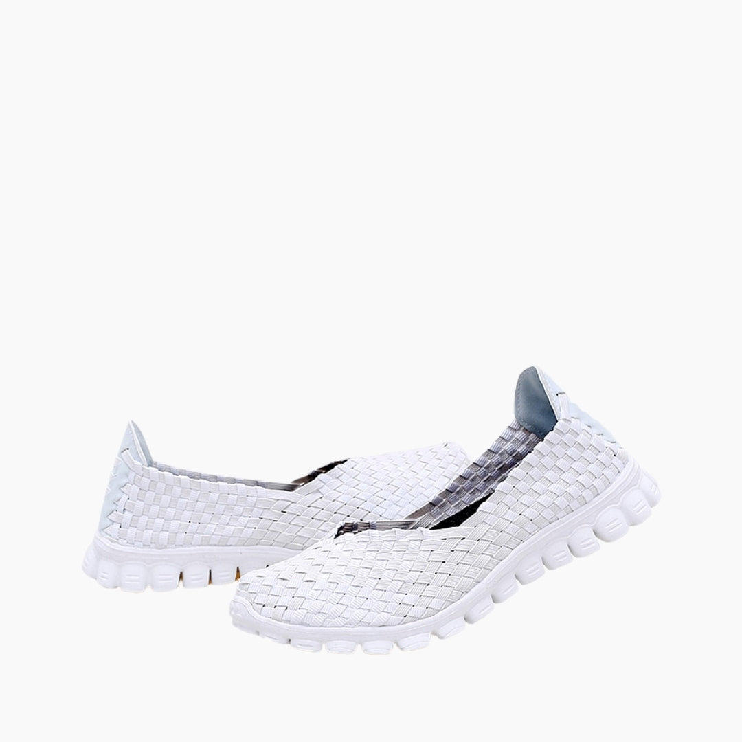 White Slip-on, Breathable : Comfortable Flats : Suhele - 0074SuF