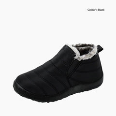Black Waterproof, Non-Slip : Winter Boots for Men : Saradi - 0085SrM