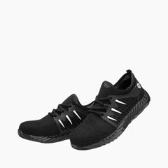 Black Steel Toe, Slip Resistant : Safety Shoes for Men : Rakhia - 0087RaM