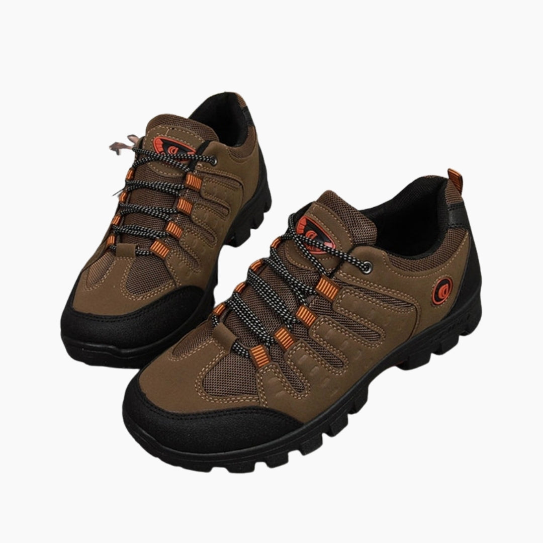 Brown Wear Resistant, Non-Slip Sole : Hiking Boots for Men : Pahaara - 0088PaM