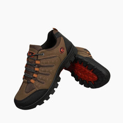 Brown Wear Resistant, Non-Slip Sole : Hiking Boots for Men : Pahaara - 0088PaM