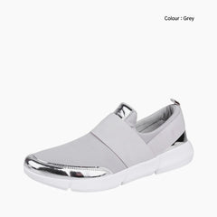 Grey Round Toe, Non-Slip : Walking Shoes for Women : Turhia - 0104TuF