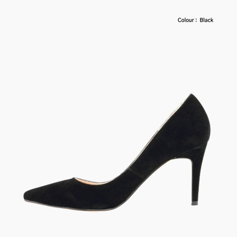 Black Pointed Toe, Slip-On : Wedding Heels : Piari - 0129PiF