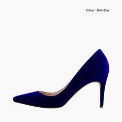 Dark Blue Pointed Toe, Slip-On : Wedding Heels : Piari - 0129PiF