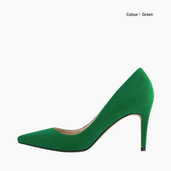 Green Pointed Toe, Slip-On : Wedding Heels : Piari - 0129PiF