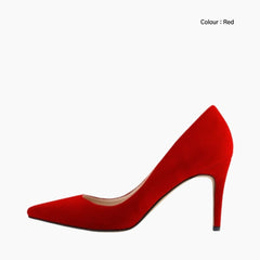Red Pointed Toe, Slip-On : Wedding Heels : Piari - 0129PiF