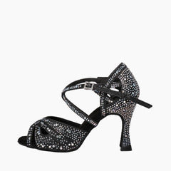 Black Padded Sole, Wedding shoes : Dance heels for Women : Naach - 0140NaF