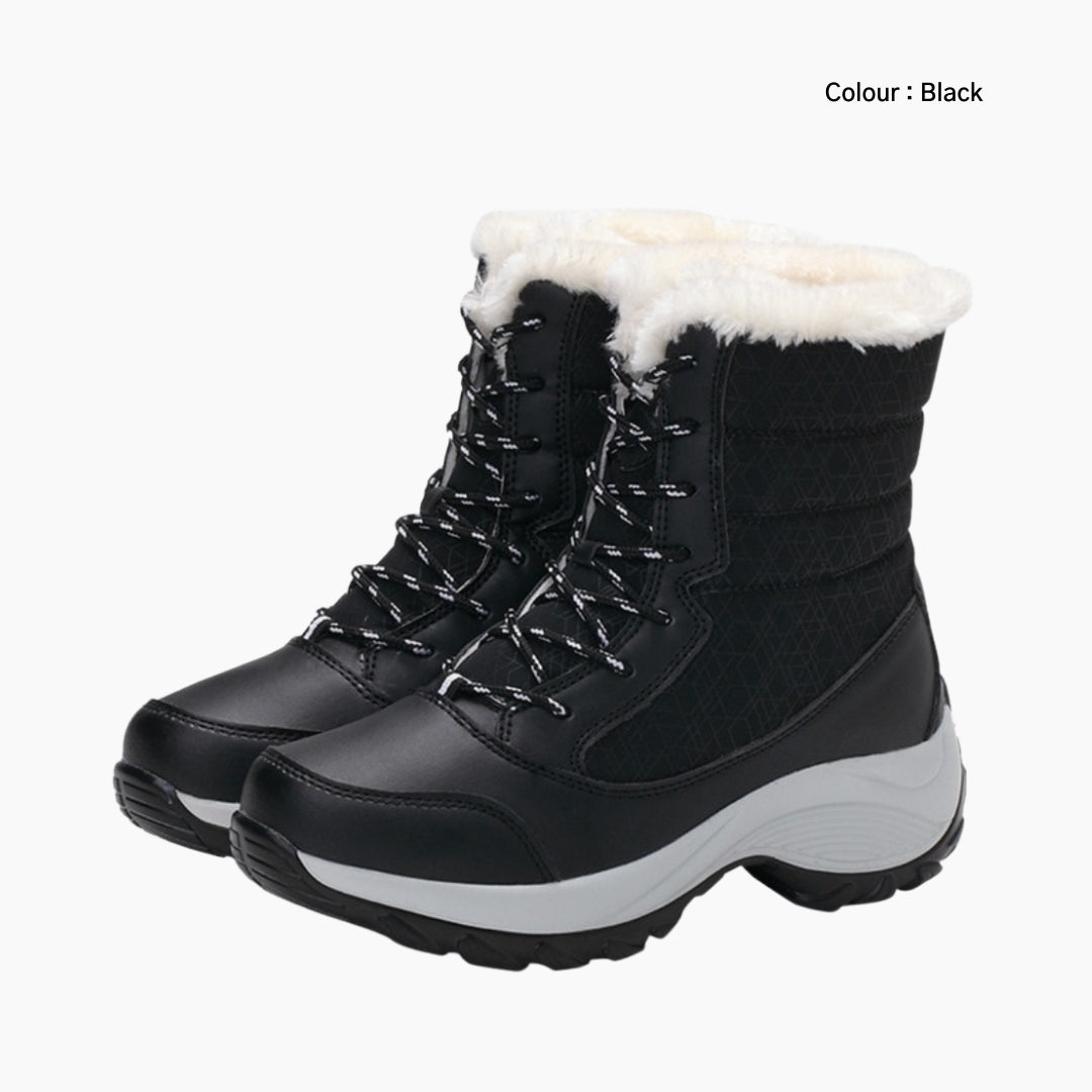 Black Moisture-Proof, Cold Resistance : Winter Boots for Women : Saradi - 0148SrF