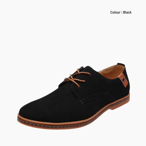 Black Wear Resistant Sole, Hand Stitched : Oxford Shoes for Men : Purakha - 0163PuM