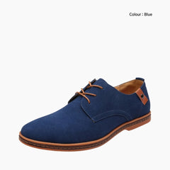 Blue Wear Resistant Sole, Hand Stitched : Oxford Shoes for Men : Purakha - 0163PuM