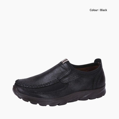 Black Slip-On, Anti-Slip : Casual Shoes for Men : Maanak - 0165MaM