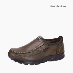 Dark Brown Slip-On, Anti-Slip : Casual Shoes for Men : Maanak - 0165MaM