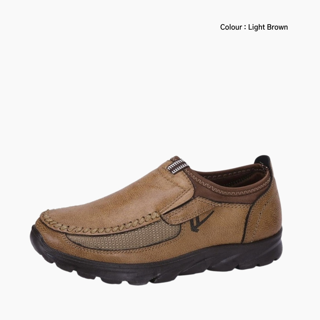 Light Brown Slip-On, Anti-Slip : Casual Shoes for Men : Maanak - 0165MaM