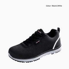 Black & White Shock Proof, Anti-Smashing : Safety Shoes for Men : Rakhia - 0167RaM