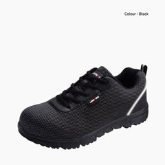 Black Shock Proof, Anti-Smashing : Safety Shoes for Men : Rakhia - 0167RaM