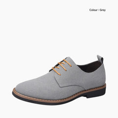 Grey Lace-Up, Waterproof : Oxford Shoes for Men: Purakha - 0173PuM