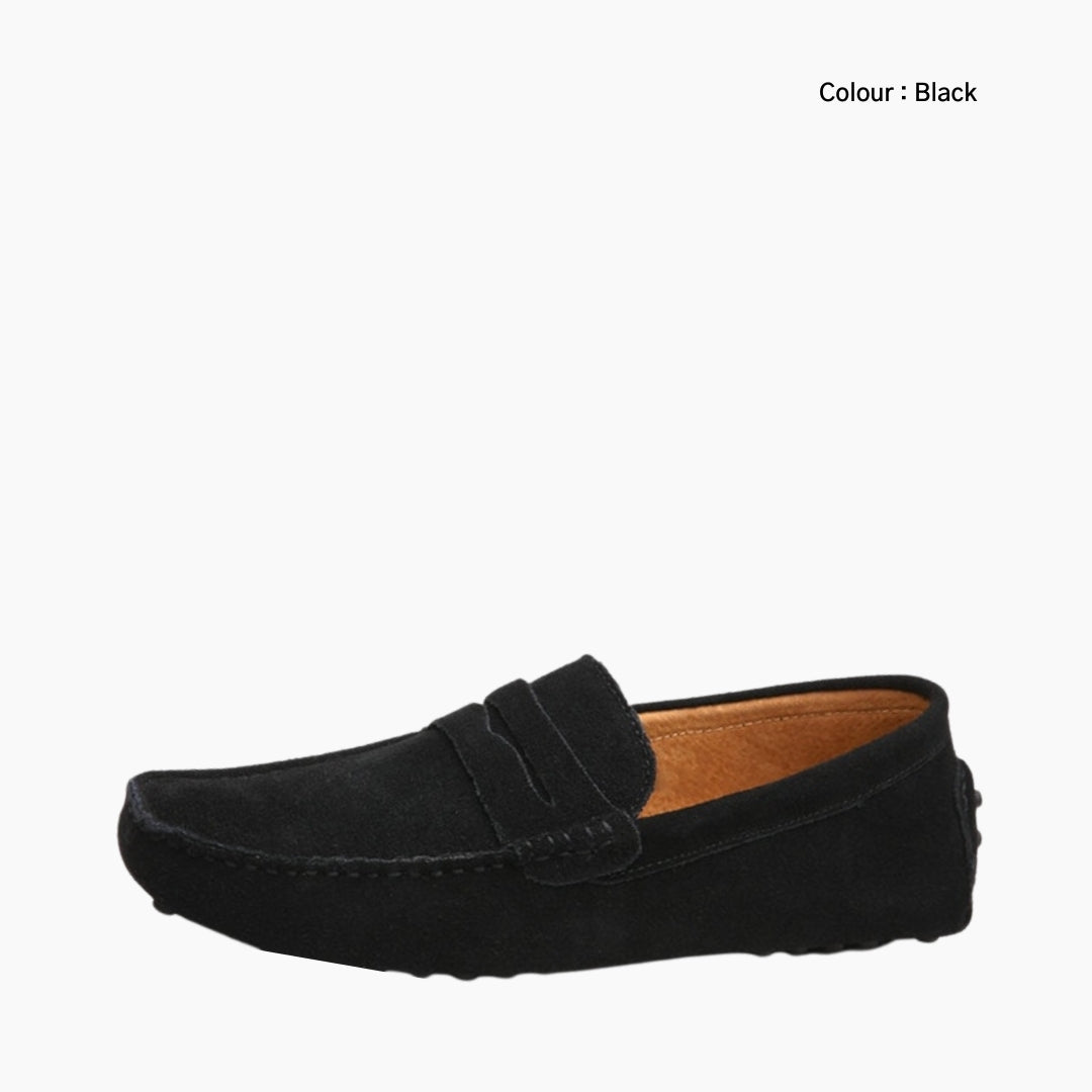 Black Loafers, Light: Smart Casual Shoes for Men : Teja - 0175TeM