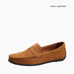 Light Brown Loafers, Light: Smart Casual Shoes for Men : Teja - 0175TeM