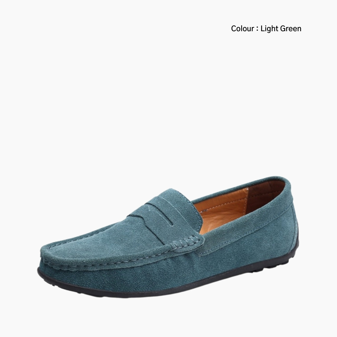 Light Green Loafers, Light: Smart Casual Shoes for Men : Teja - 0175TeM