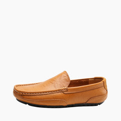 Brown Loafers, Slip-On : Smart Casual Shoes for Men : Teja - 0176TeM