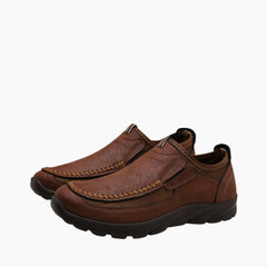 Dark Brown Breathable, Slip-On : Casual Shoes for Men : Maanak - 0180MaM
