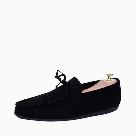 Black Loafers, Slip-On : Smart Casual Shoes for Men : Teja - 0181TeM
