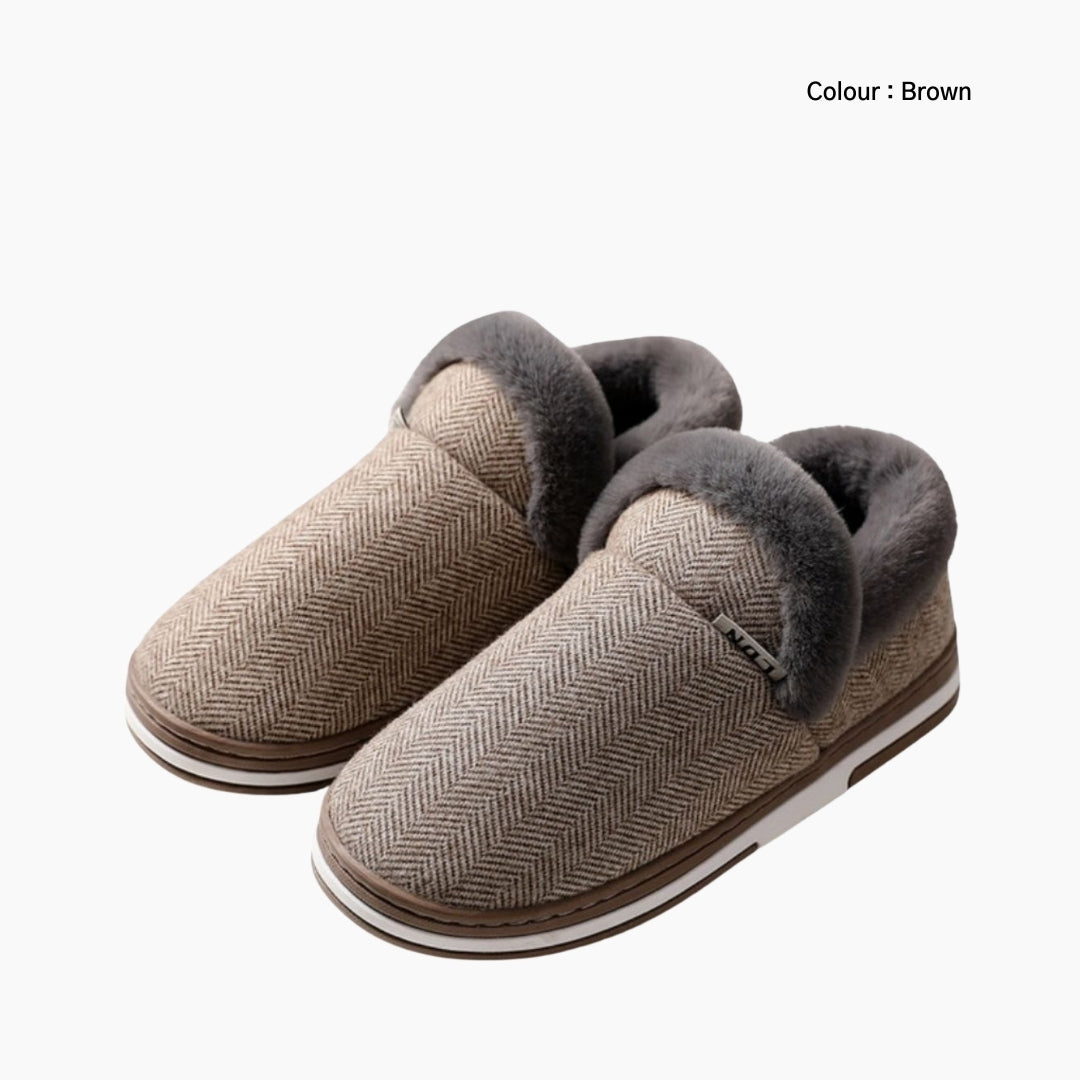 Brown Non-Slip, Anti-Skid : Indoor Slippers for Men : Chapala - 0185ChM