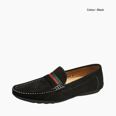 Black Sweat Absorbent, Anti-Odour : Smart Casual Shoes for Men : Teja - 0186TeM