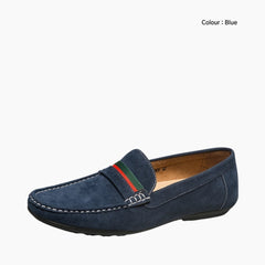 Blue Sweat Absorbent, Anti-Odour : Smart Casual Shoes for Men : Teja - 0186TeM