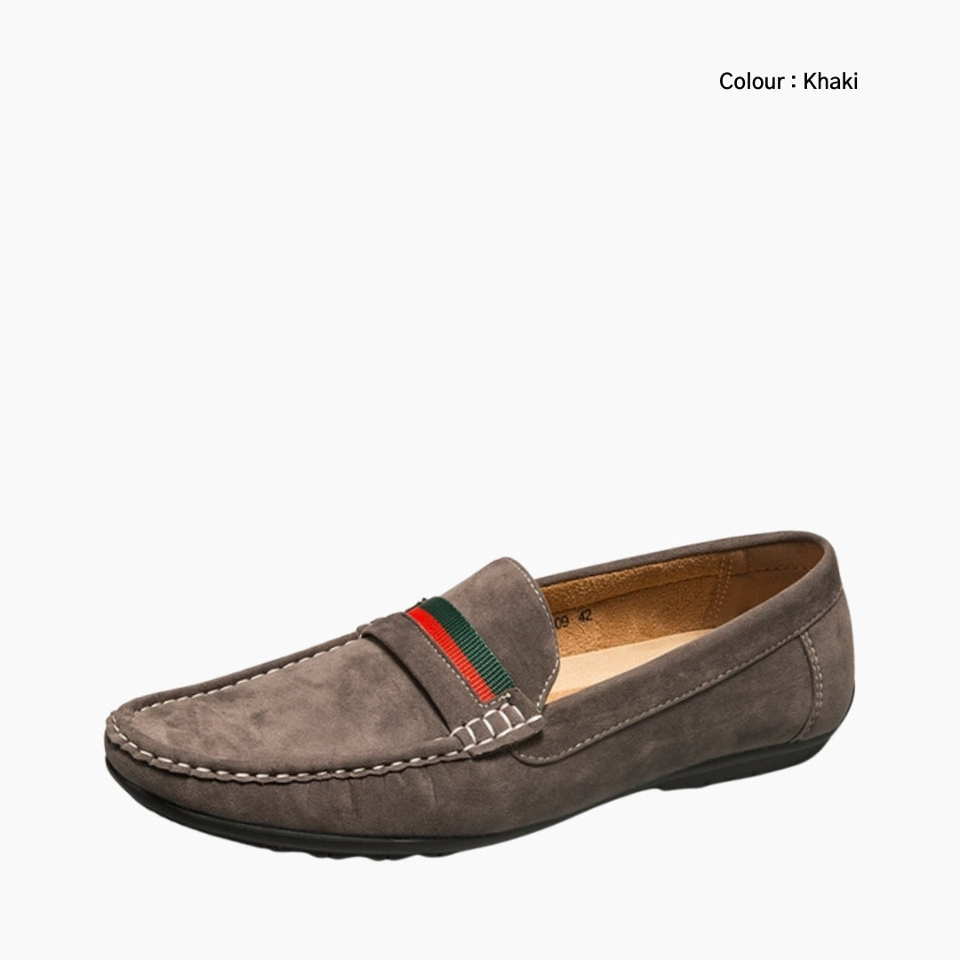Khaki Sweat Absorbent, Anti-Odour : Smart Casual Shoes for Men : Teja - 0186TeM