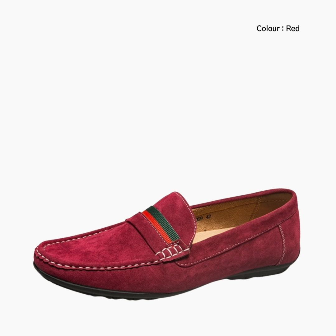 Red Sweat Absorbent, Anti-Odour : Smart Casual Shoes for Men : Teja - 0186TeM