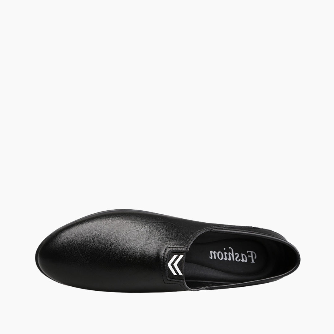 Black Loafers, Waterproof: Smart Casual Shoes for Men : Teja - 0192TeM