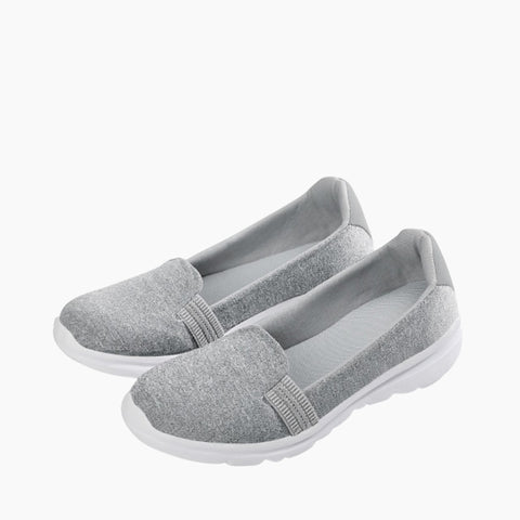Grey Slip-On, Soft Shoes : Summer Shoes for Women : Garmia - 0198GaF