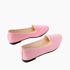 Pink Round-Toe, Slip-On : Ballet Flats : Hoora - 0201HoF